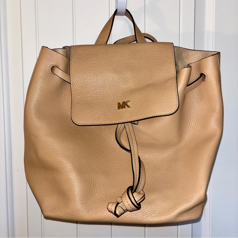 Michael Kors Beige Leather Backpack